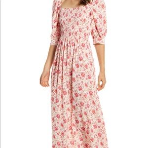 Something Navy Smocked Maxi Dress